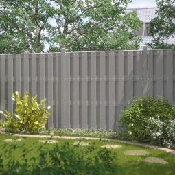 TraumGarten Sichtschutzzaun JUMBO WPC Alu-Design 10