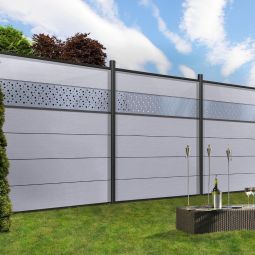 TraumGarten Sichtschutzzaun SYSTEM Dekorprofil-Set BUBBLE 3