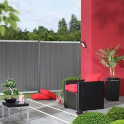 TraumGarten Sichtschutzzaun SYSTEM WPC CLASSIC 6