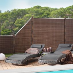 TraumGarten Sichtschutzzaun WEAVE Mocca Rechteck 4