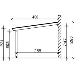 Skan Holz Terrassenüberdachung Andria Terrassendach 9
