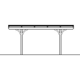 Skan Holz Doppelcarport Odenwald Weiß 4