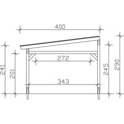 Skan Holz Terrassenüberdachung Sanremo Terrassendach 11