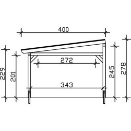 Skan Holz Terrassenüberdachung Siena Terrassendach 14