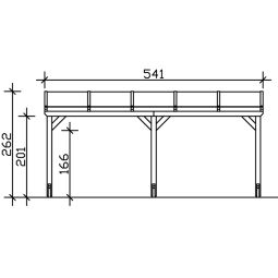 SKAN HOLZ Carport Vogtland Anlehncarport, 6