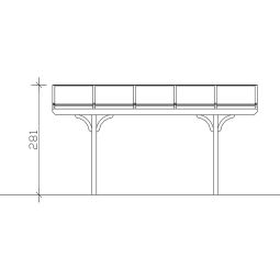 Skan Holz Einzelcarport Westerwald Eiche 6