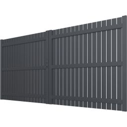 TraumGarten Alu-Doppeltor für Sichtschutzzaun SQUADRA 5