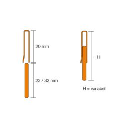 Schlüter-SHOWERPROFILE RA Wandabschluss 23-35mm V4A 5