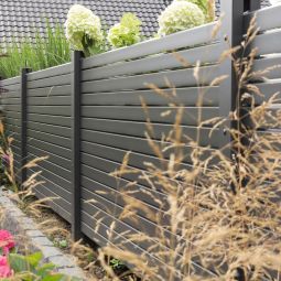 TraumGarten Gartenzaun SYSTEM Rhombus anthrazit 14