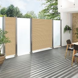 TraumGarten Sichtschutzzaun SYSTEM Rhombus Lärche 8