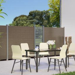 TraumGarten Sichtschutzzaun SYSTEM Rhombus Vintage-oak 7