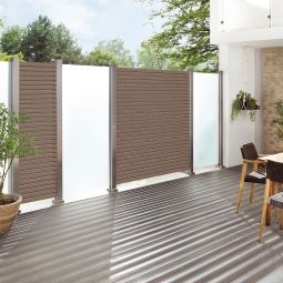 TraumGarten Sichtschutzzaun SYSTEM Rhombus Vintage-oak 8