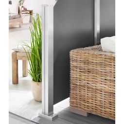 TraumGarten Sichtschutzzaun Pfostenummantelung Edelstahl Set 4