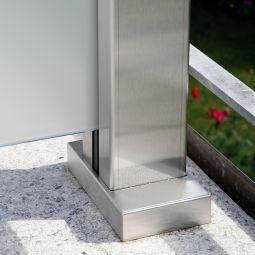 TraumGarten Sichtschutzzaun Pfostenträger Abdeckung Edelstahl 3