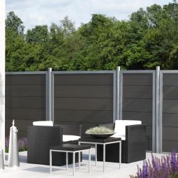 TraumGarten Sichtschutzzaun DESIGN WPC ALU 5