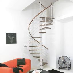 Minka Spindeltreppe Venezia weiß Wendeltreppe 3