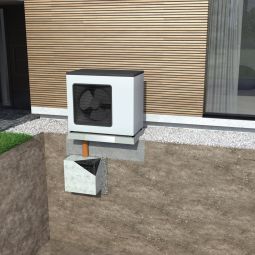 ACO Wärmepumpenfundament lang aus Beton 4