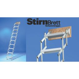 Wellhöfer Scherentreppe mit Stirnbrett senkrecht 6