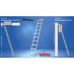 Wellhöfer Scherentreppe mit Stirnbrett waagrecht 10