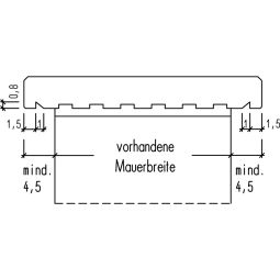WESERWABEN Mauerabdeckung flach Naturgrau 5