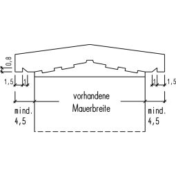 WESERWABEN Mauerabdeckung Endabdeckung Satteldach Naturgrau 5