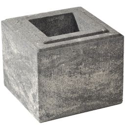 WESERWABEN Gartenmauer Vario-Line Mauerstein Anthrazit-Weiß 3