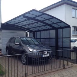XIMAX Aluminium Carport Seitenwand Edelstahl 4