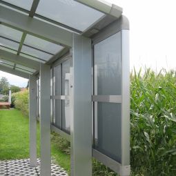 XIMAX Aluminium Carport Seitenwand Edelstahl 3