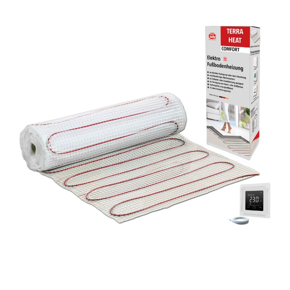 Jollytherm elektrische Fußbodenheizung Terraheat Comfort SET Premium, 2 m²