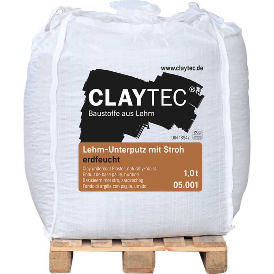 ClayTec Lehm-Unterputz grob mit Stroh, ERDFEUCHT günstig