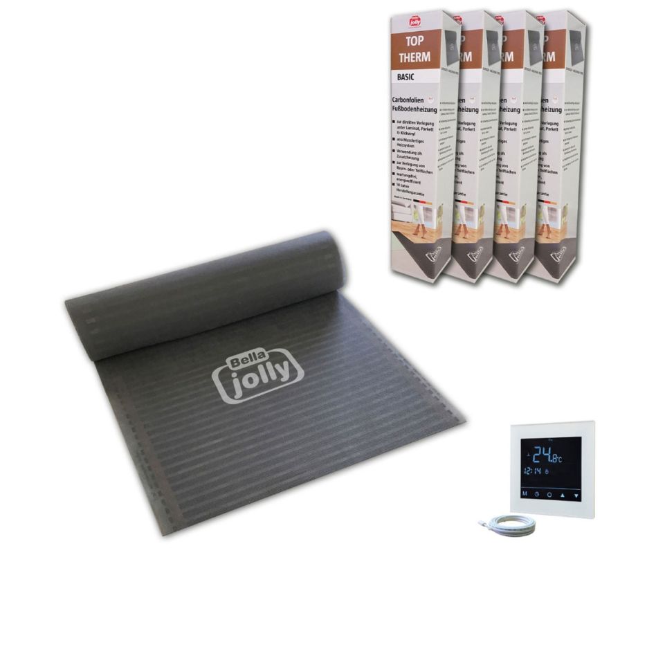 Jollytherm elektrische Fußbodenheizung Top-Therm BASIC Set Comfort, 14 m²