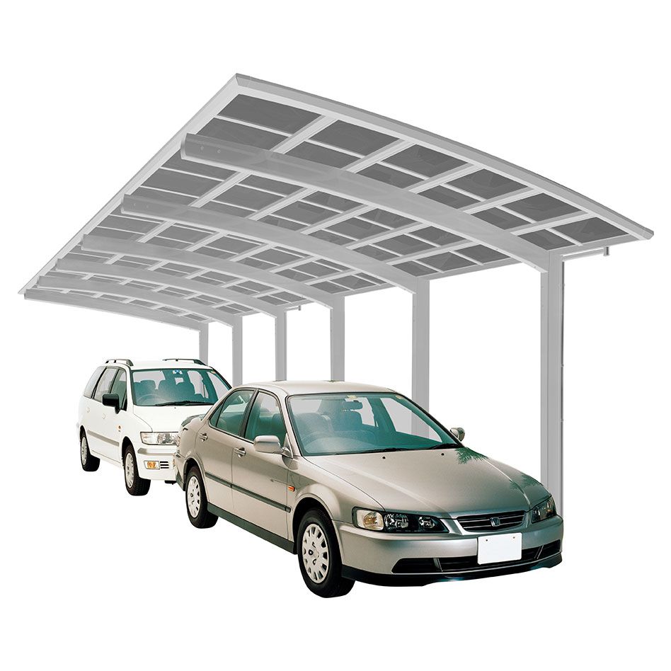 XIMAX Aluminium Carport Portoforte Tandem Edelstahl-Optik Unterstand günstig