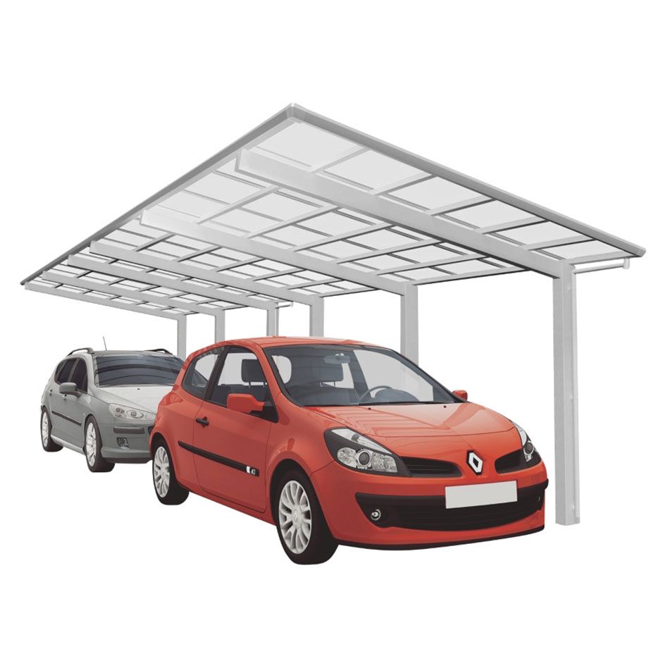 XIMAX Aluminium Carport Linea Tandem Edelstahl-Optik Unterstand günstig
