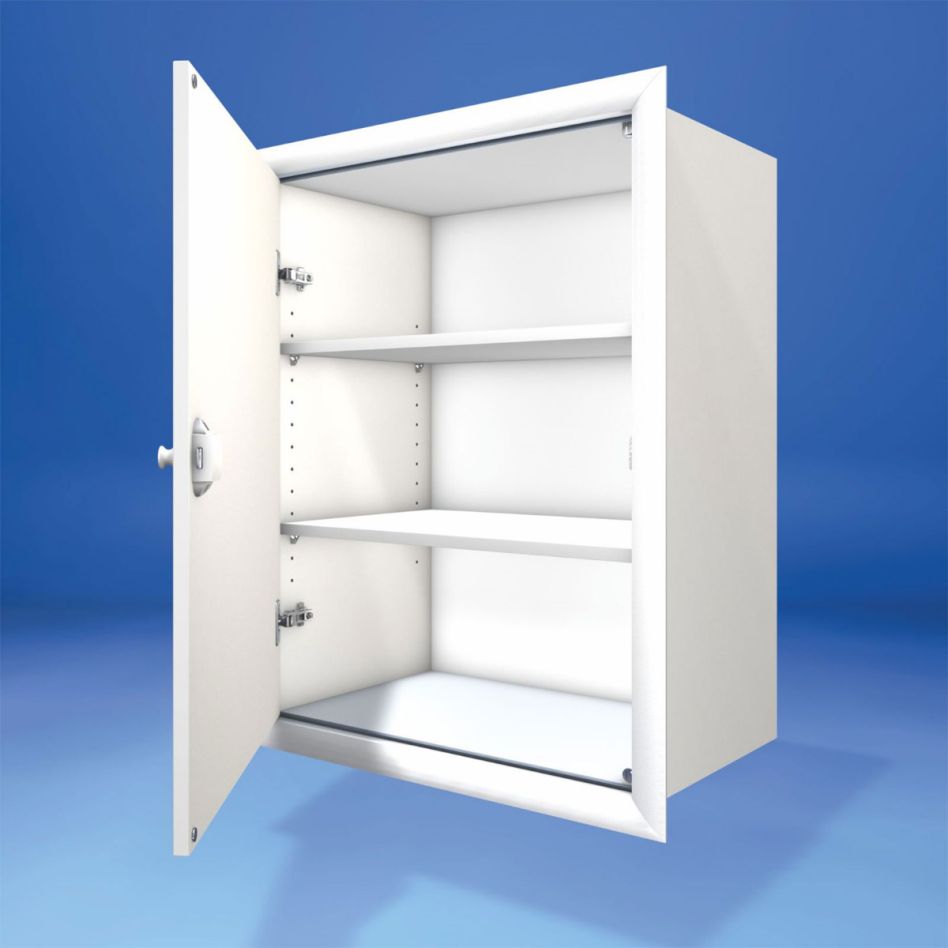 Wellhöfer Kniestocktüre mit Korpus, 2 Fachböden und PushLock-Verschluss, (BxH) 60x100 cm