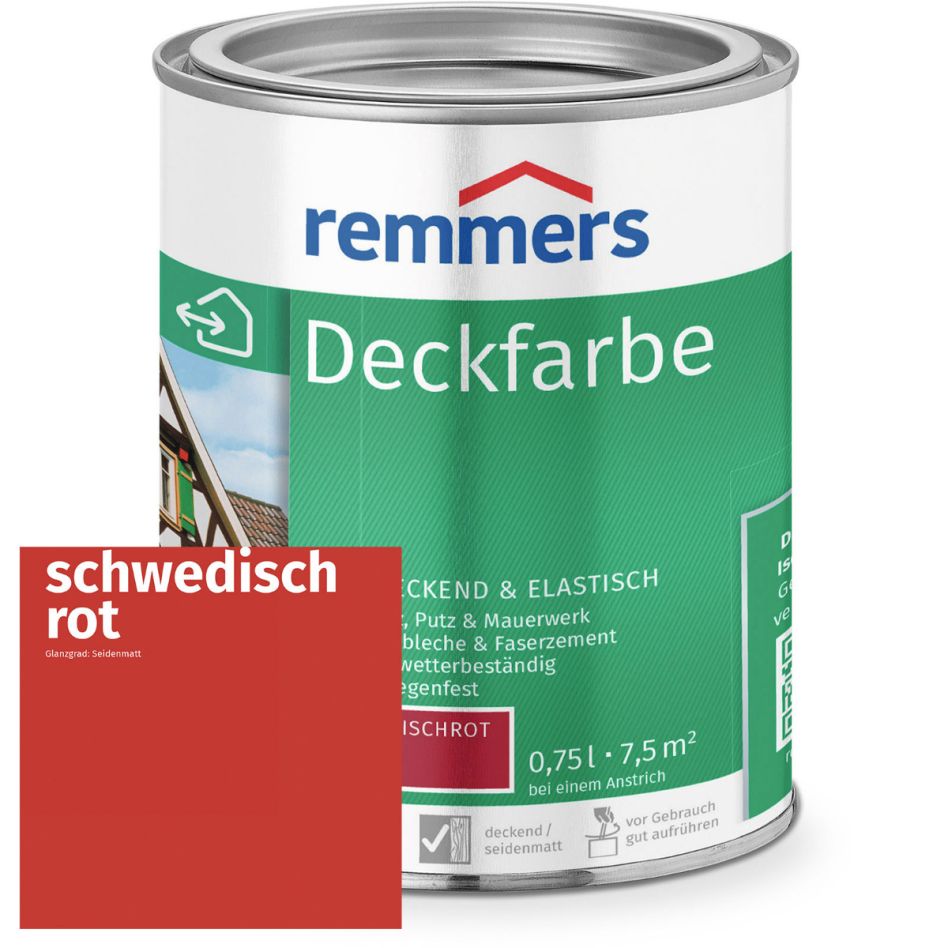Remmers Deckfarbe schwedischrot, 5 l