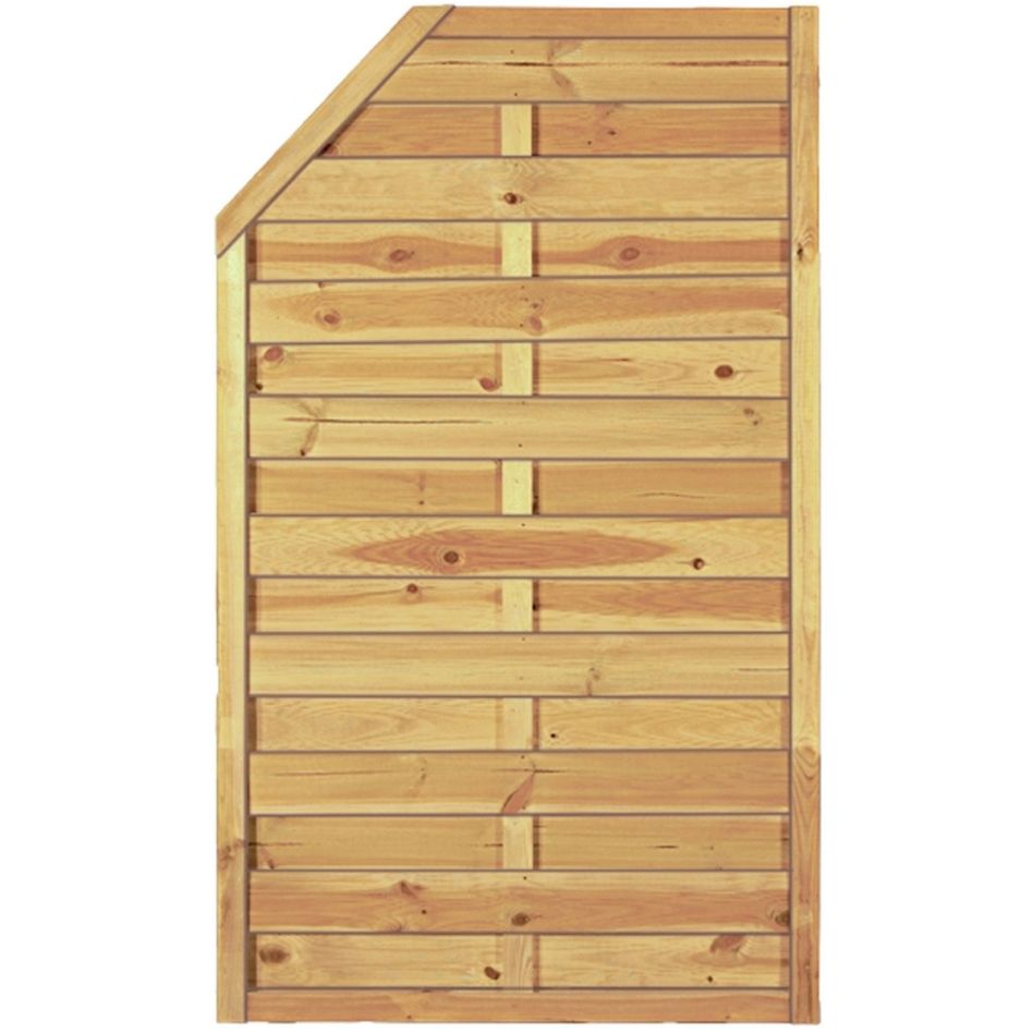 Clôture en bois T&J Maxi-Massive Marche Clôture à lames pare-vue günstig