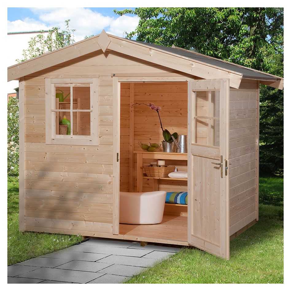 weka Gartenhaus Blackmount 123 naturbelassen Gartenhütte günstig