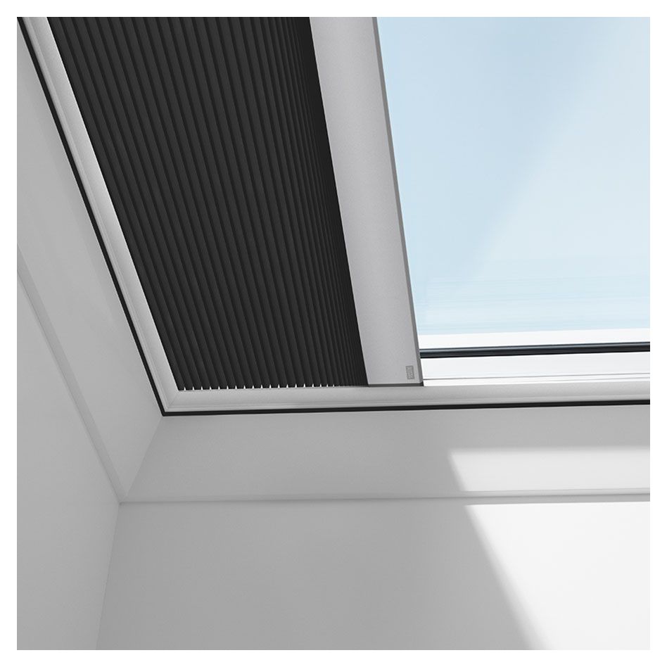 VELUX Flachdachfenster Wabenplissee Uni schwarz 1047S günstig