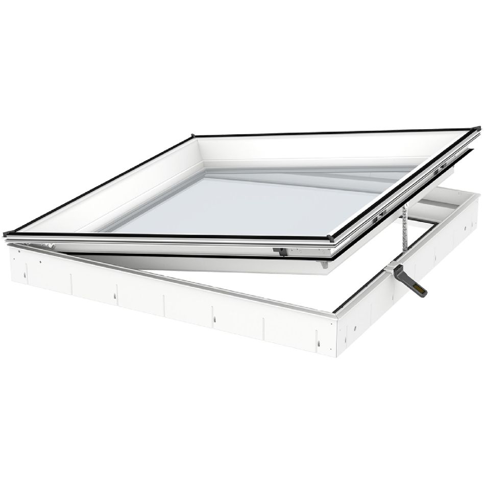 VELUX Flachdachfenster Basis-Element CVU 0225Q 3-fach verglast, 100x100 cm