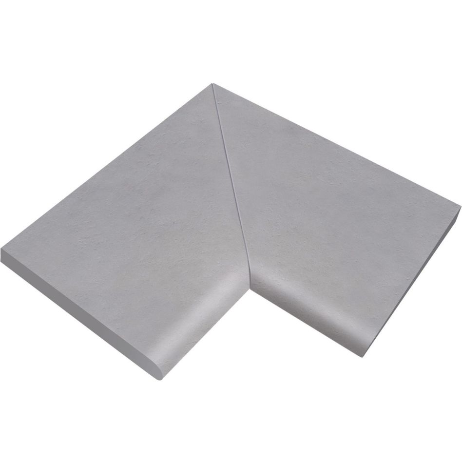 WESERWABEN Beckenrandstein Margo flach Element Ecke 90° Perlgrau Natursteinoptik günstig