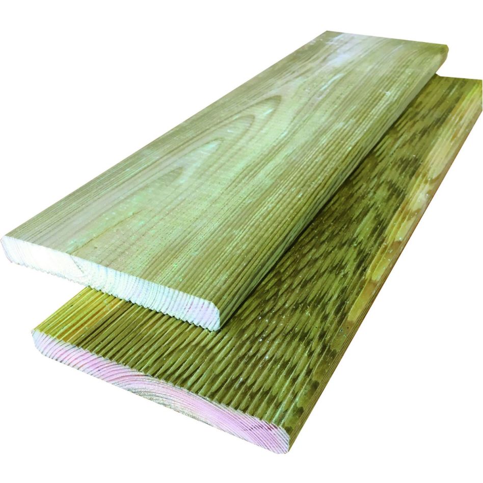 T&J Terrassendielen / Konstruktionsholz einseitig geriffelt, 200 cm