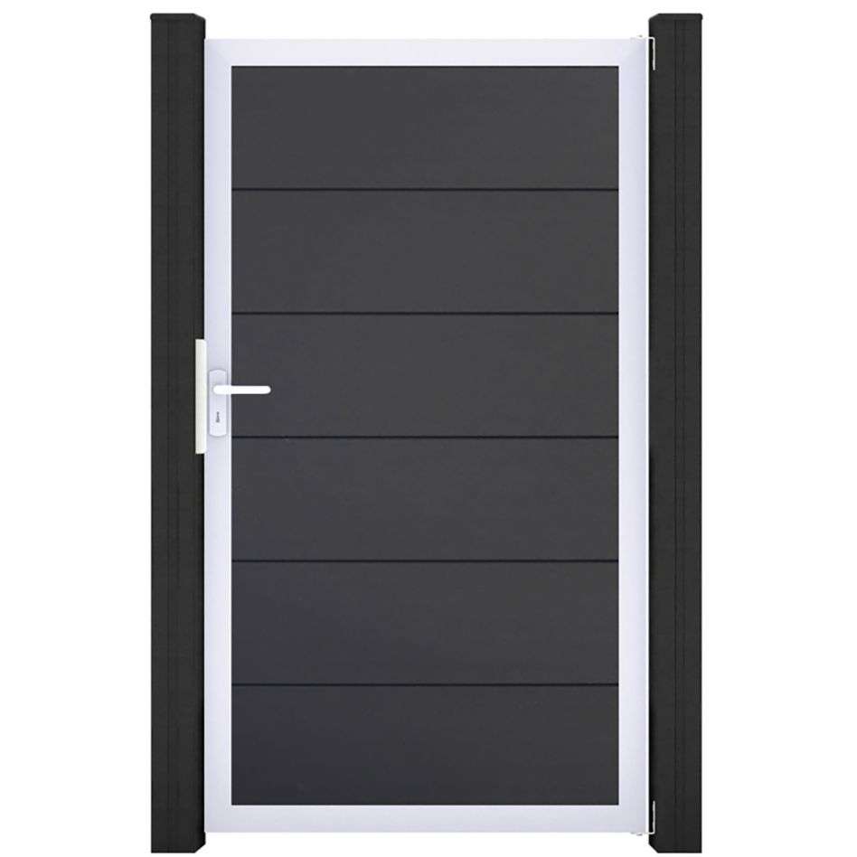 GroJa Einzeltor BasicLine PVC-Steckzaun Anthrazit günstig