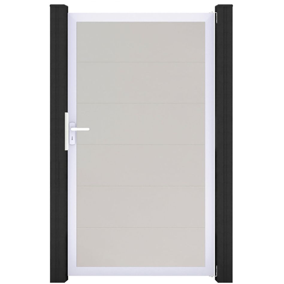 GroJa Einzeltor BasicLine PVC-Steckzaun Weiß günstig