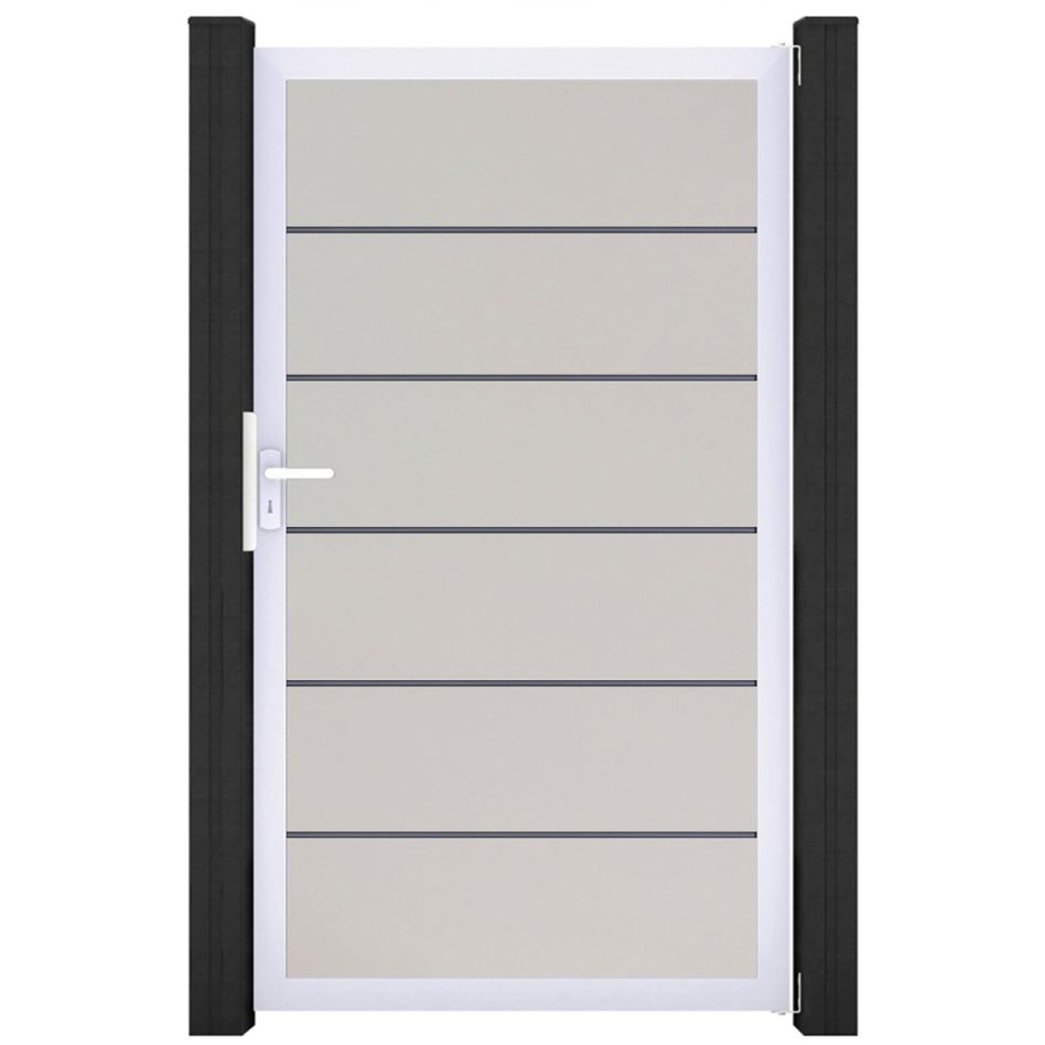GroJa Einzeltor BasicLine Premium PVC-Steckzaun Weiß günstig