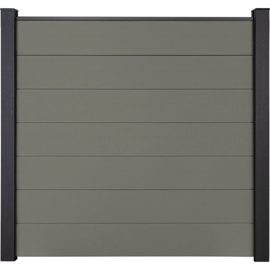 GroJa Solid Grande Clôture Pare-vue Gris Barrière à lamelles günstig