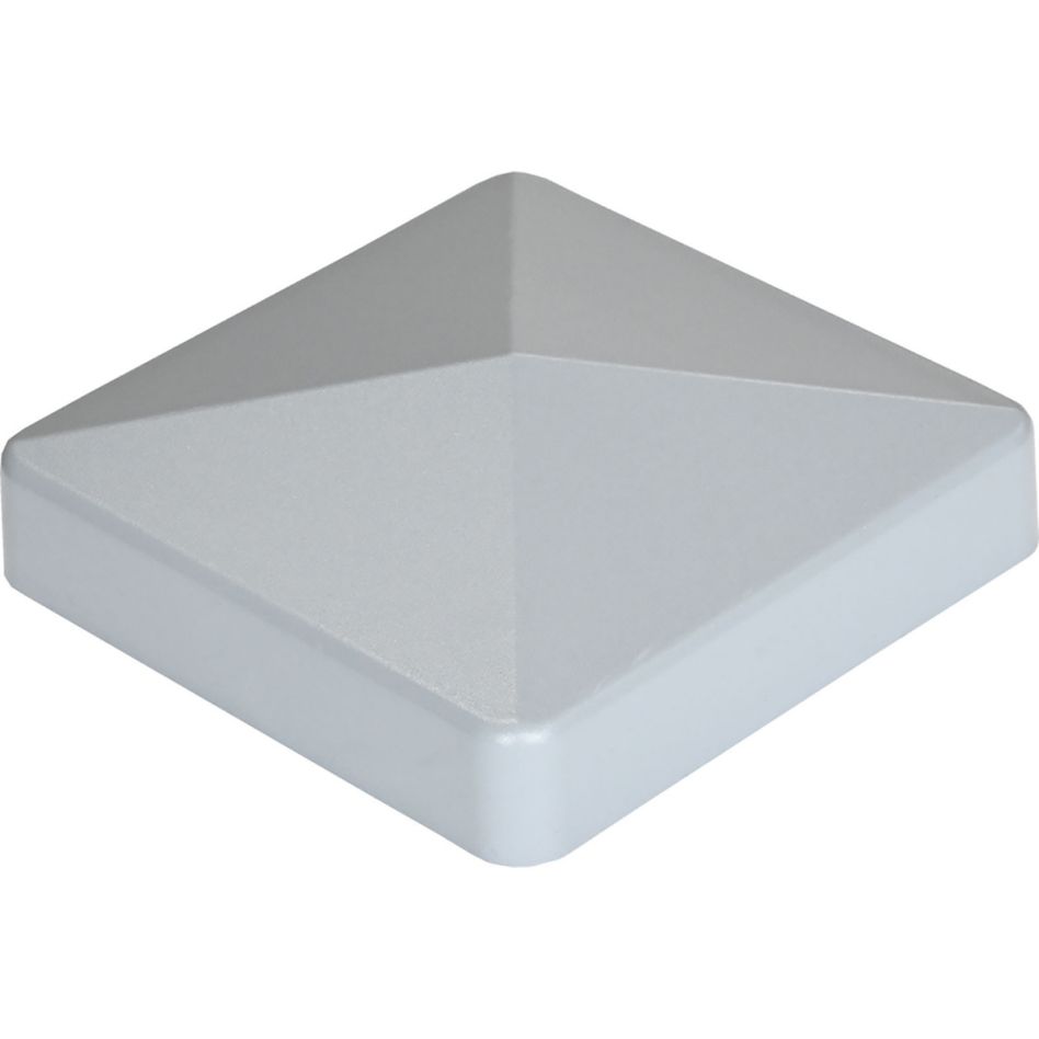 Capuchon de remplacement GroJa pour poteau alu de clôture à lames et portail gris argent, 7x7 cm