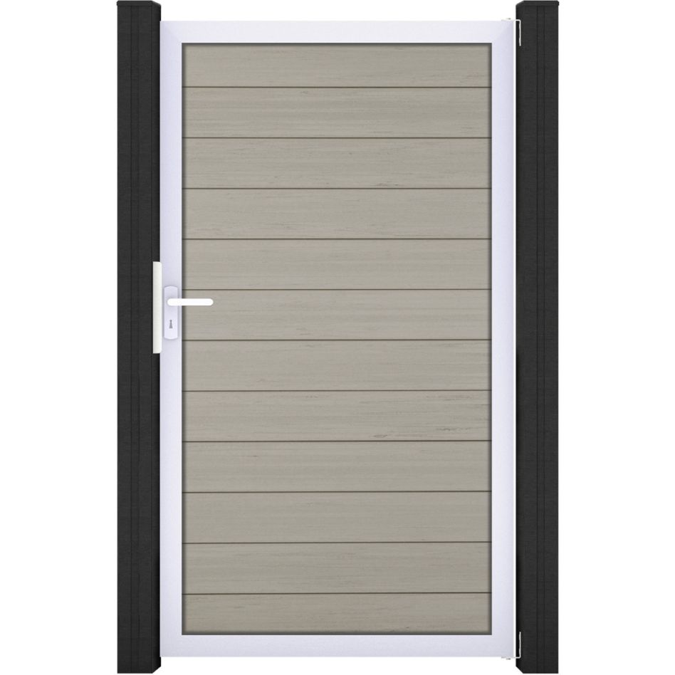 GroJa Einzeltor Solid Steckzaun Bi-Color Sand günstig