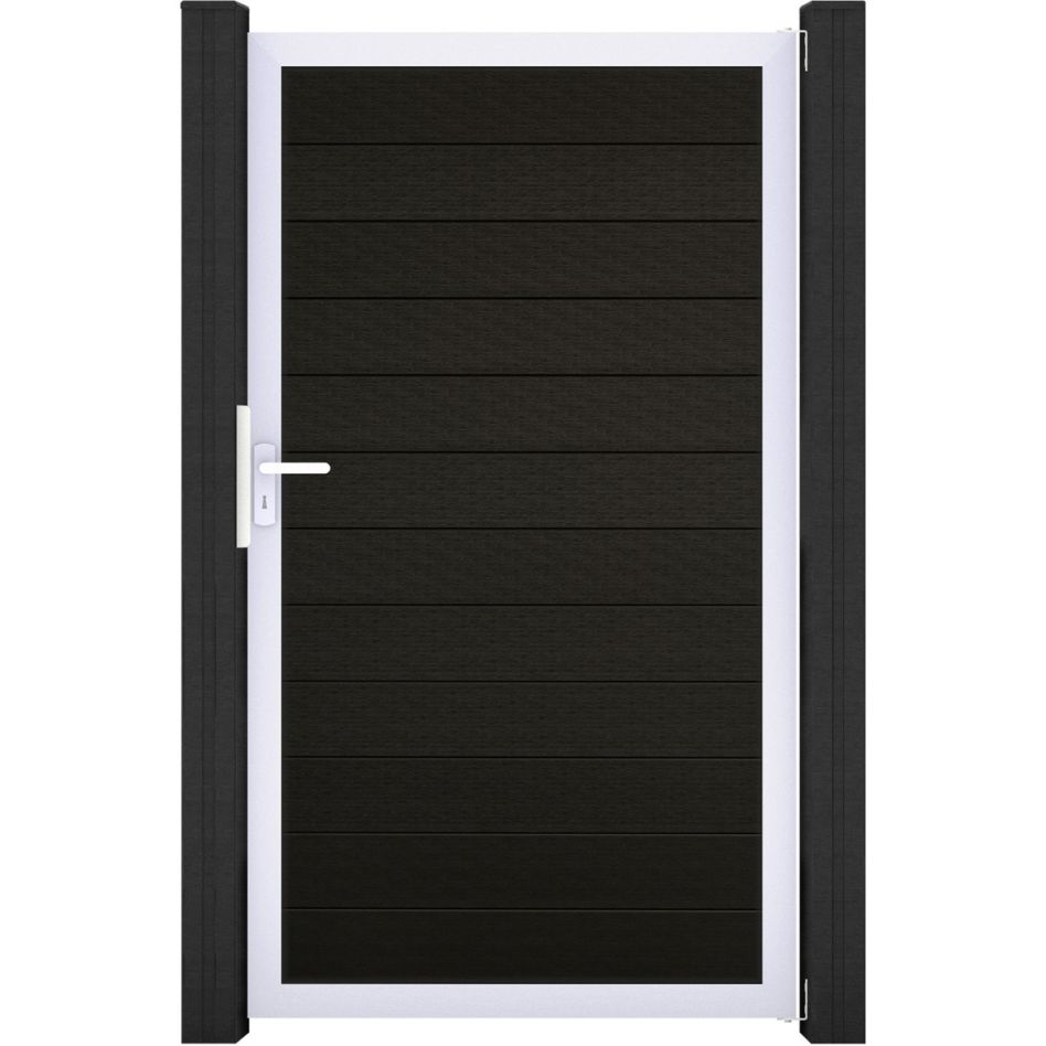 GroJa Einzeltor Solid Steckzaun Schwarz co-extrudiert günstig