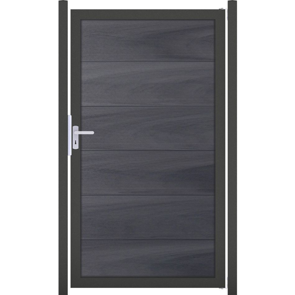 Portillon GroJa Viento pour clôture occultante, gris pierre co-extrudé günstig