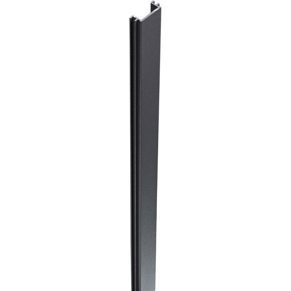GroJa cache-poteau aluminium pour clôture à lames alu anthracite DB 703, 190 cm